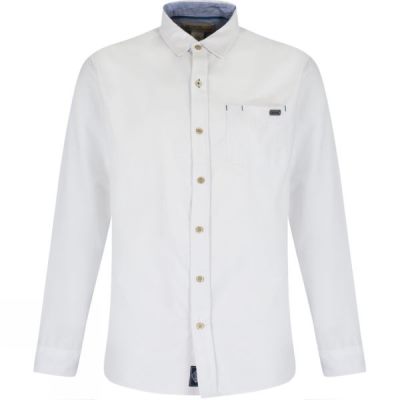 Camisa Regatta Benas Manga Larga Hombre Blancas - Chile ZPT092386